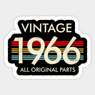 Vintage 1966 All Original Parts Sticker